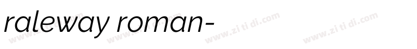 raleway roman字体转换